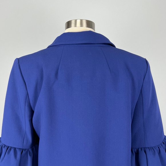 Banana Republic Womens Blue Bell Sleeve Coat Button Front Mid Length size Small - Picture 10 of 15